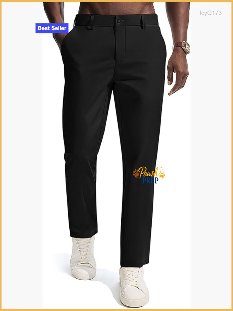 Stretch Slim Fit Golf Pants Wrinkle Free 5 Pockets Lightweight